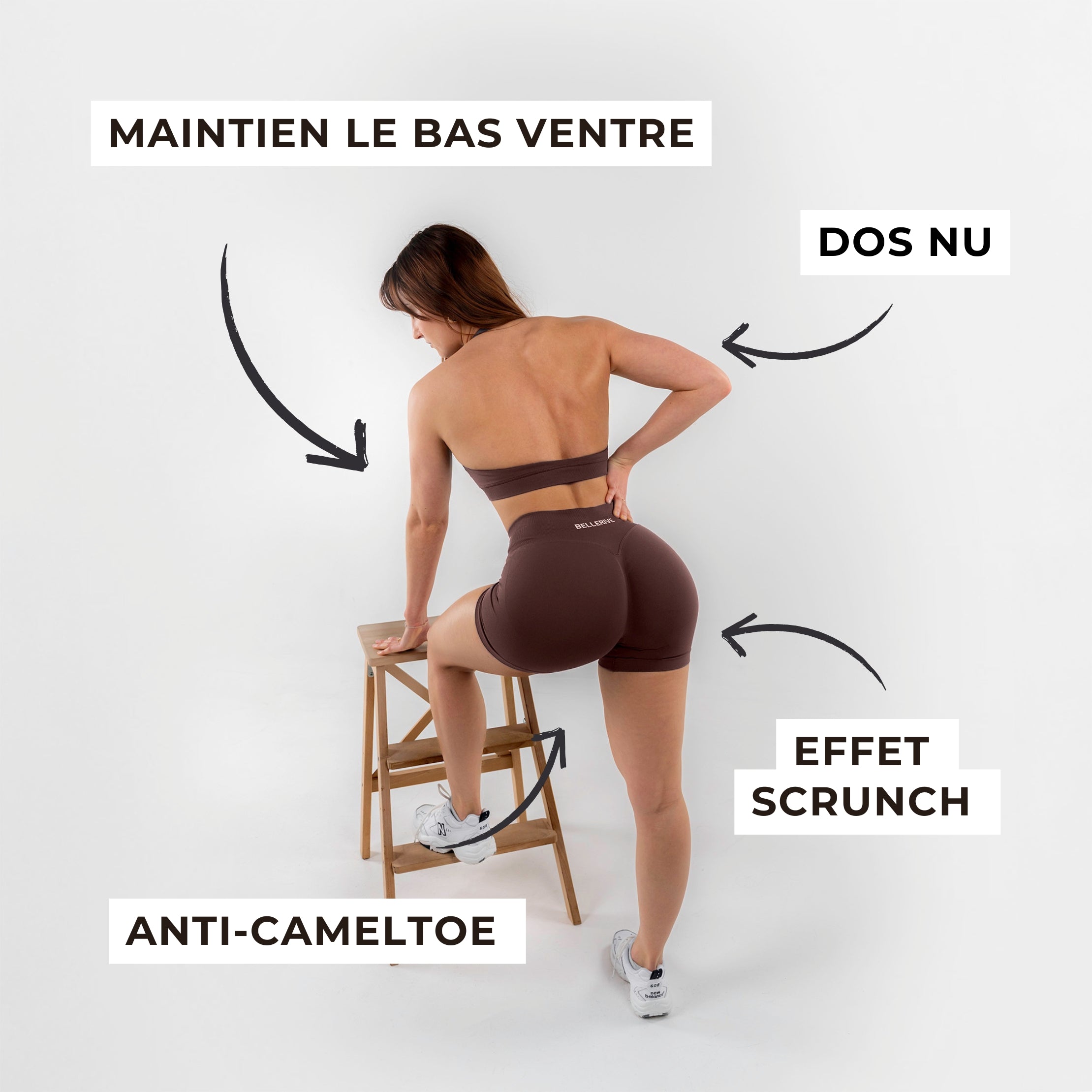 Le Short Ventre-Plat Marron