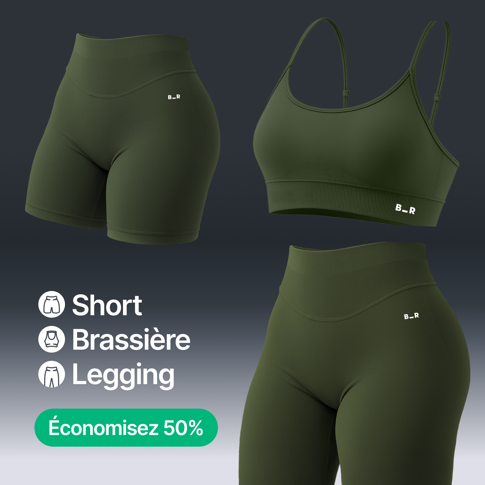 L'ensemble ventre-plat - Matcha