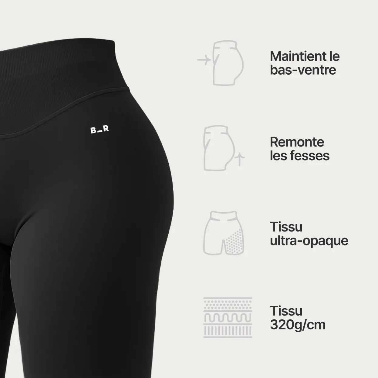 Legging v2 - Charbon