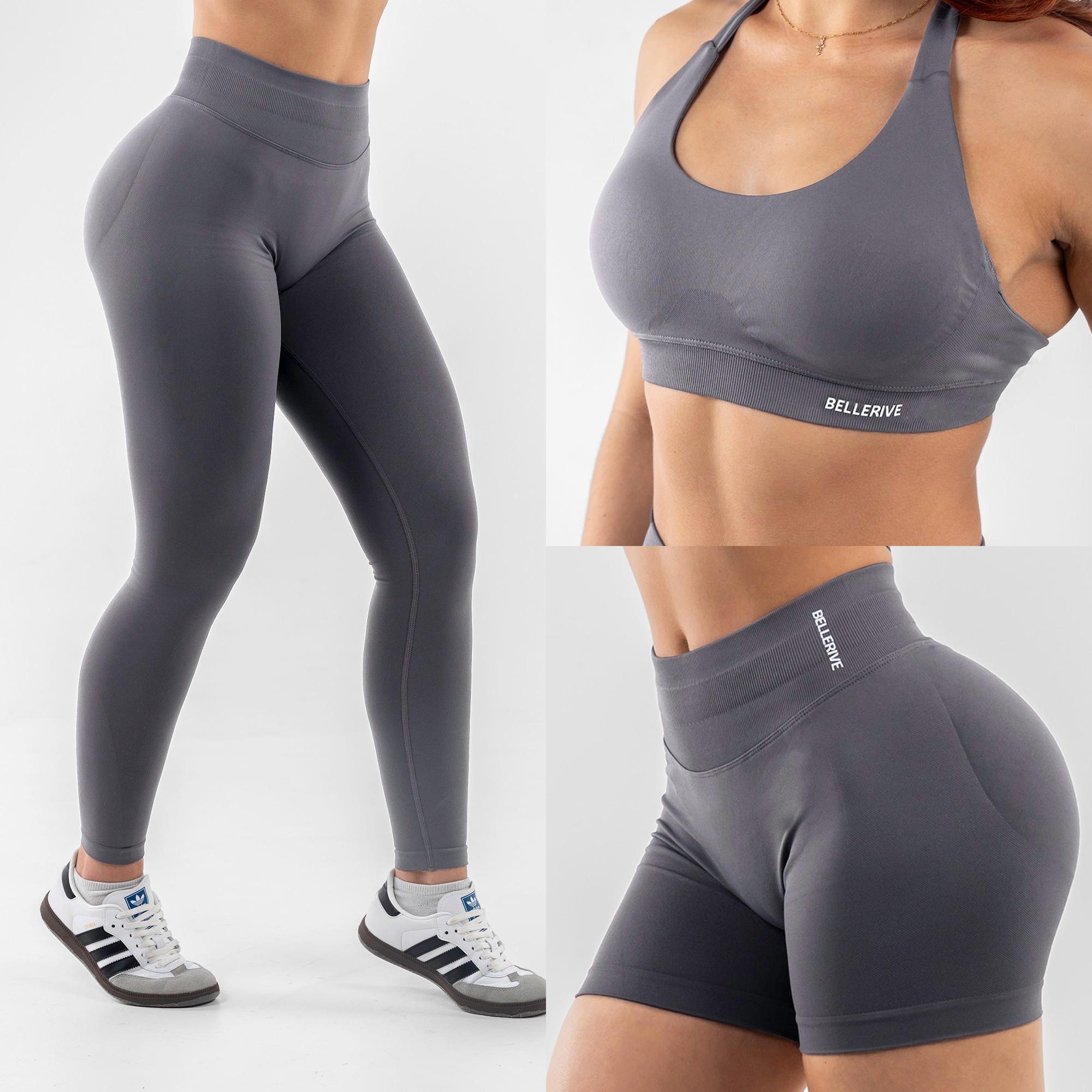 L'ensemble ventre-plat - Gris lavande