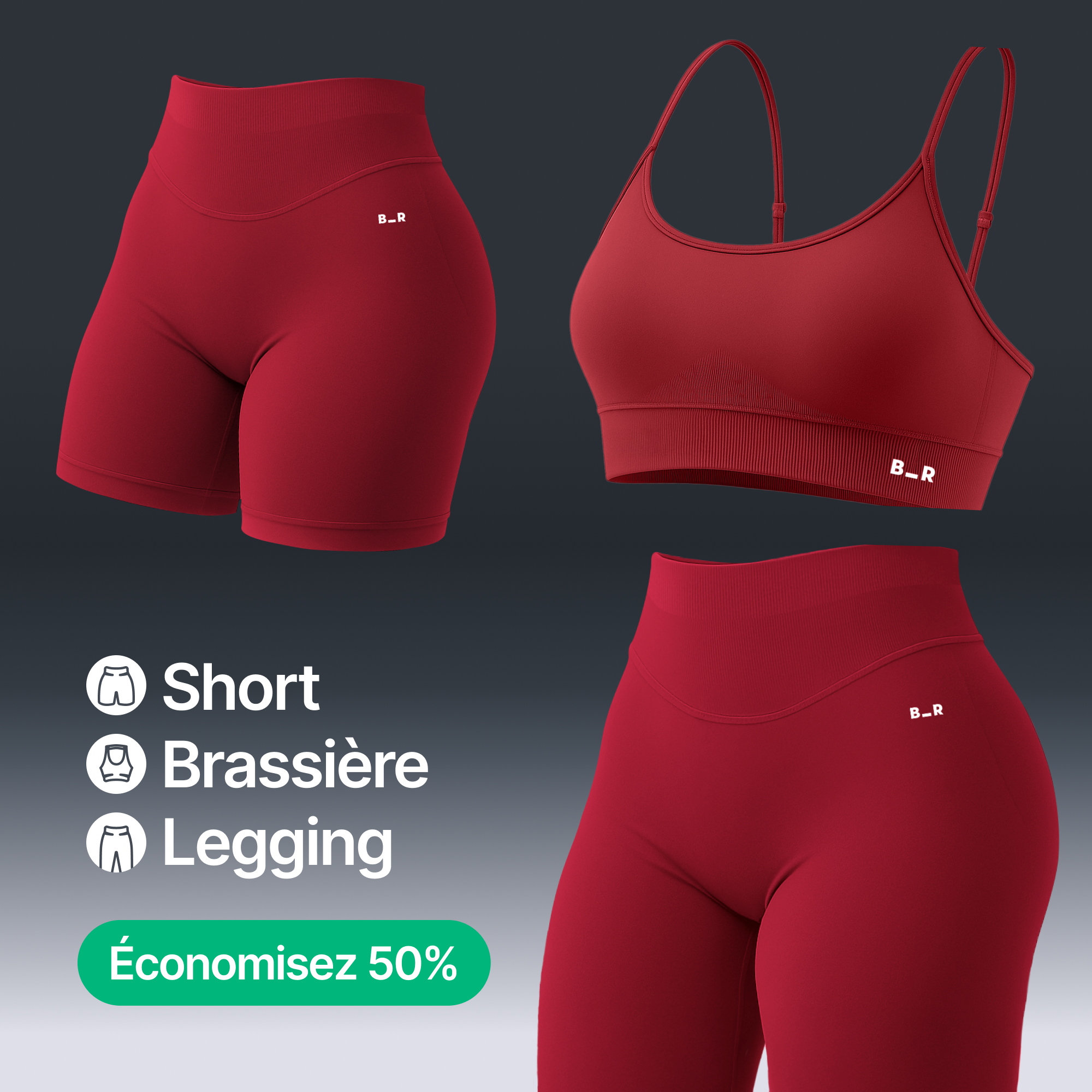 L'ensemble ventre-plat - Cerise