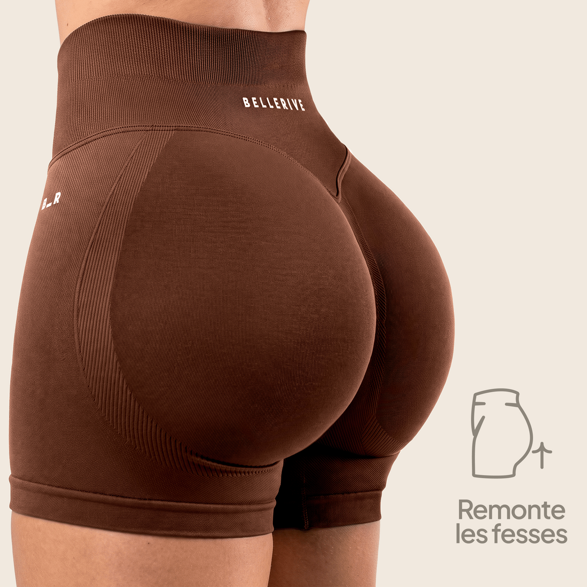 Short taille-haute - Cacao