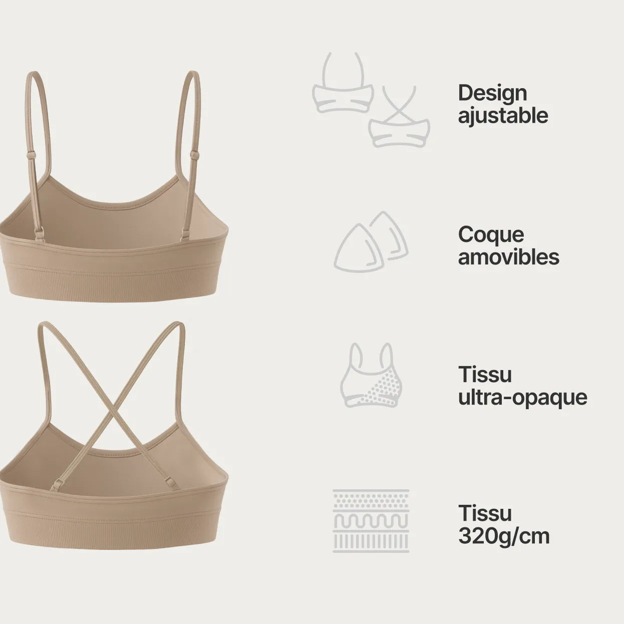 Brassiere v2 - Latte