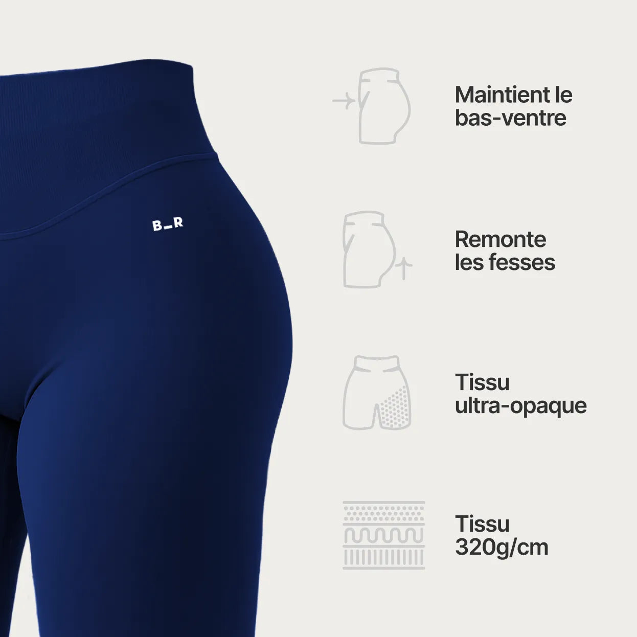 Scrunchless Legging - Blueberry