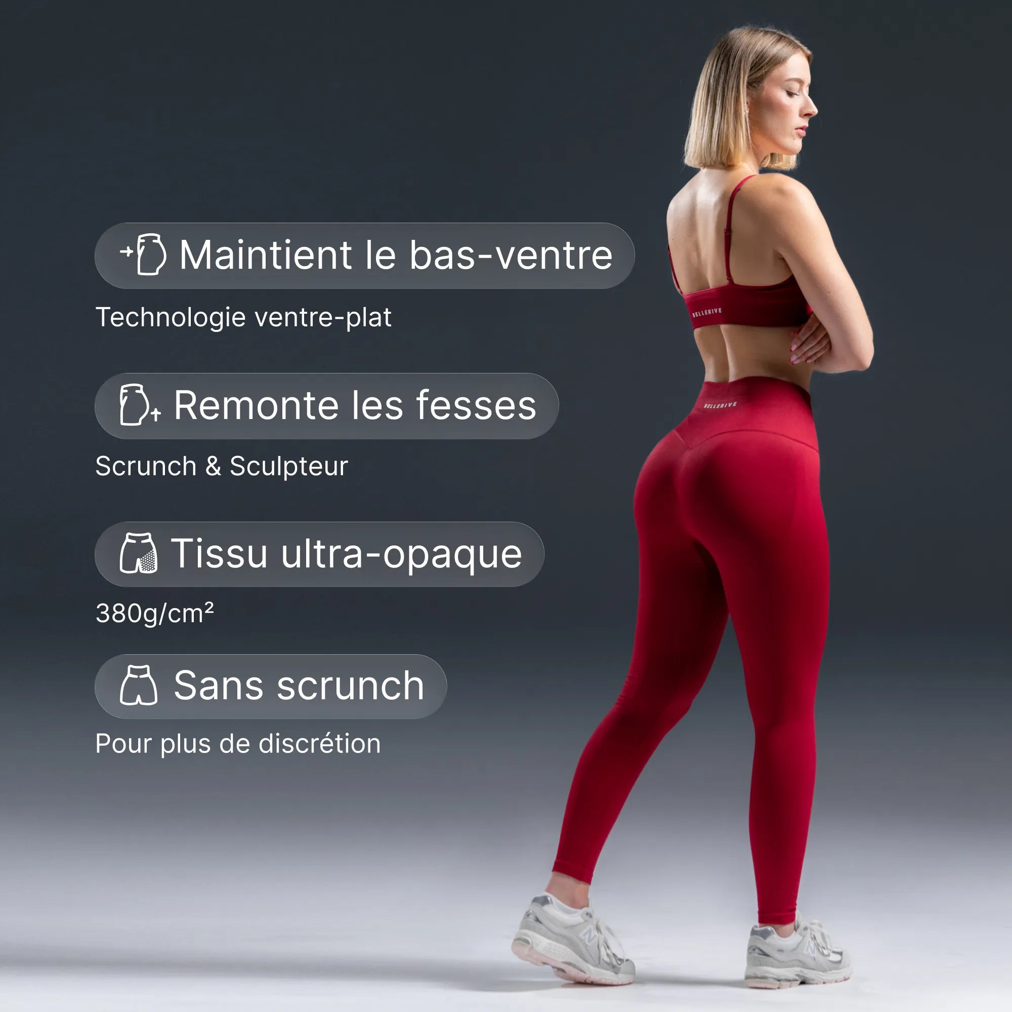 Legging Scrunchless - Cerise