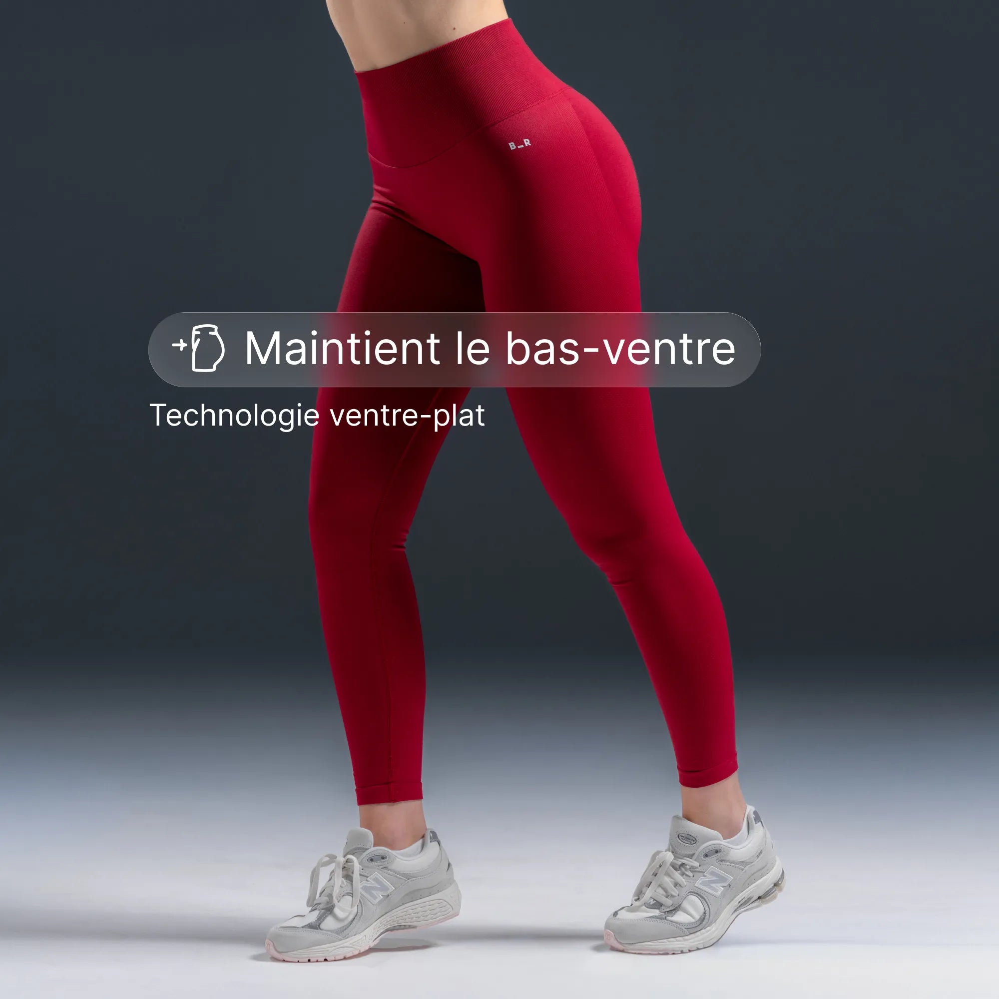 Legging Haut Scrunchless - Cerise