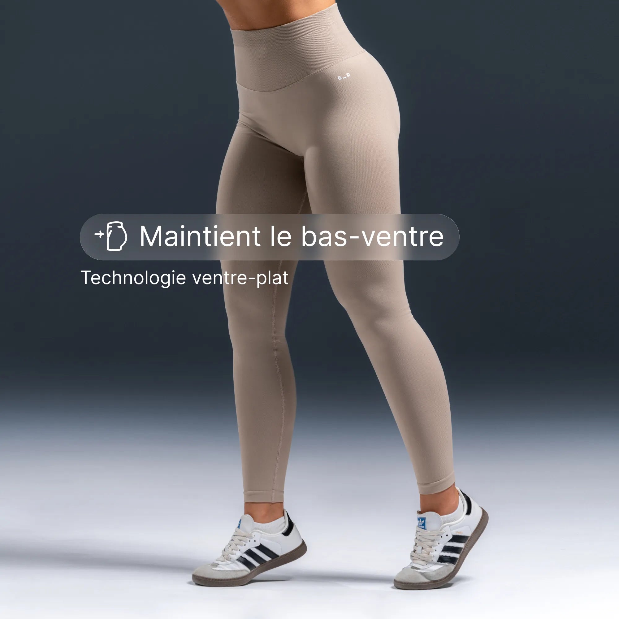 Legging Haut Scrunchless - Latte