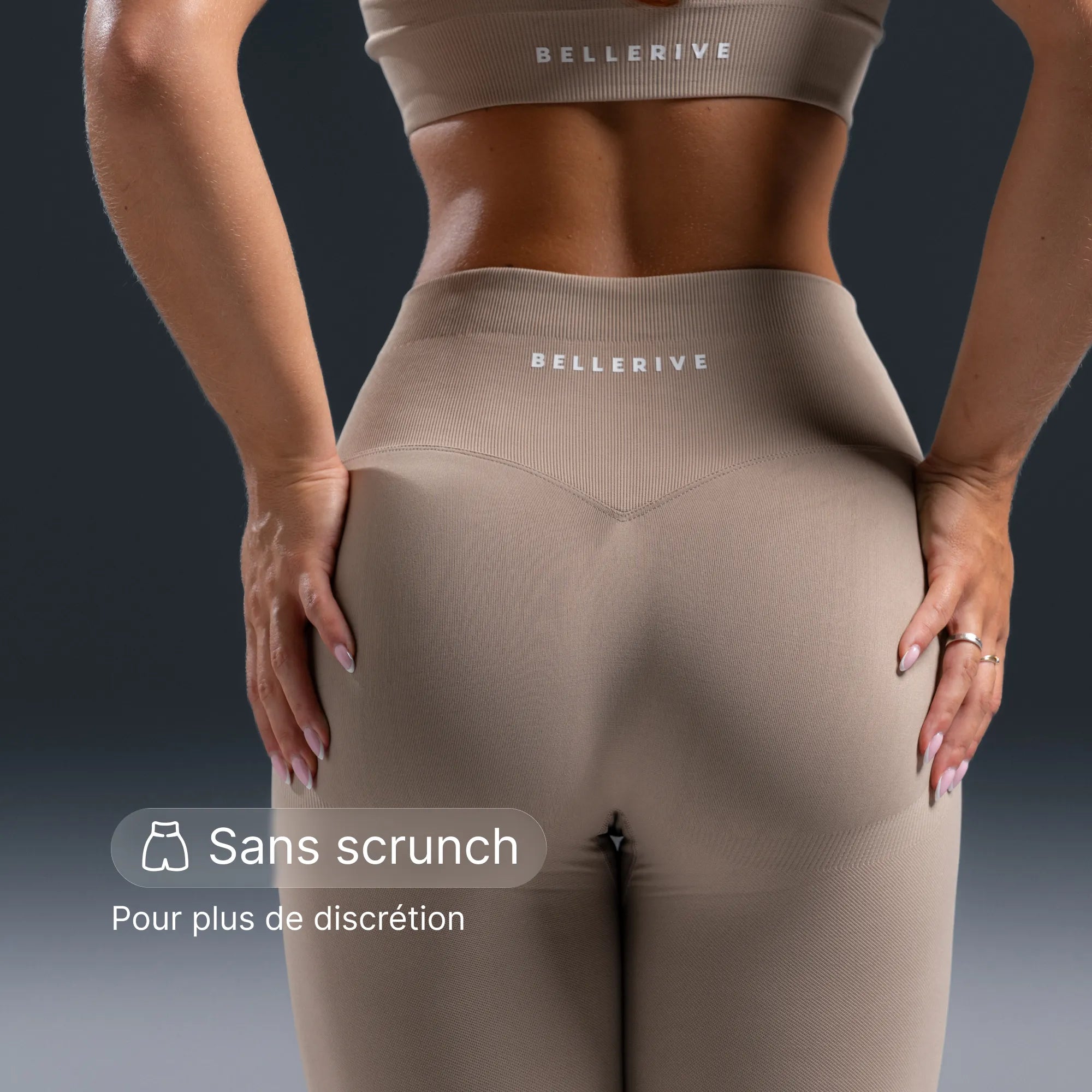 Legging Haut Scrunchless - Latte