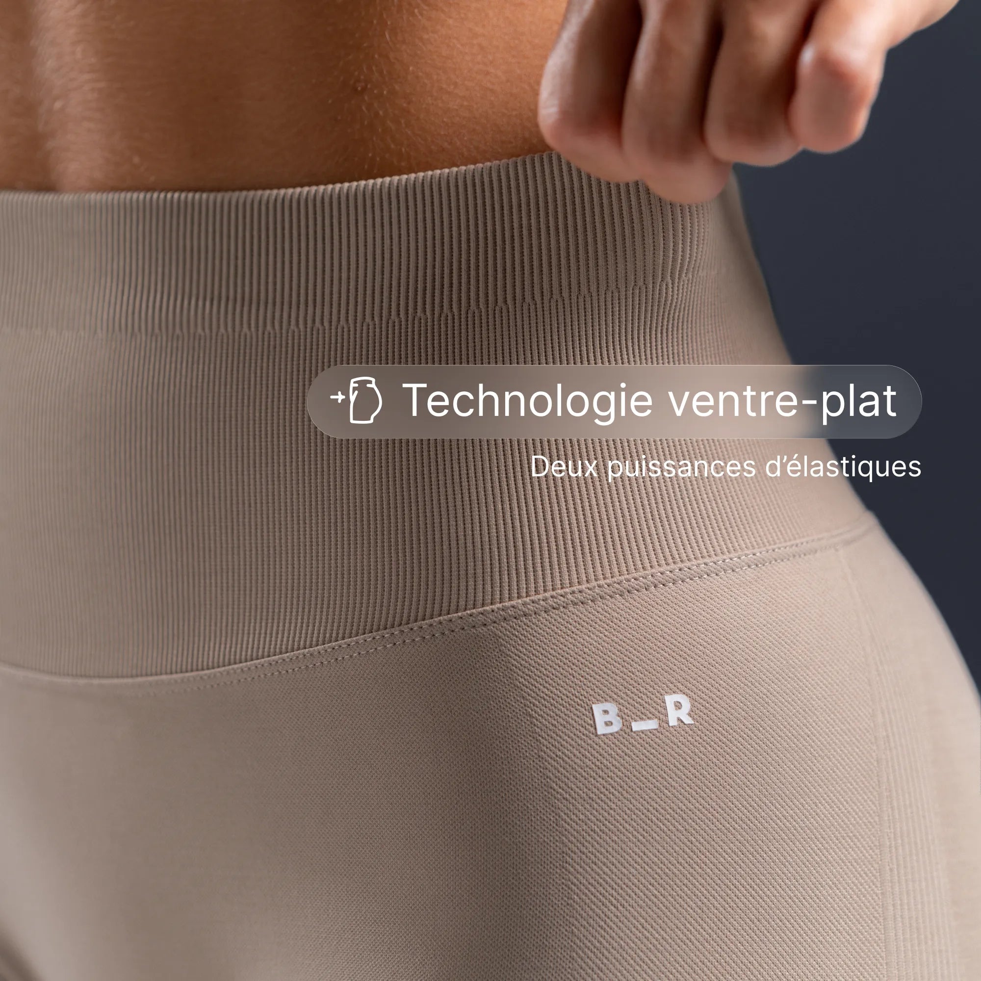 Legging Haut Scrunchless - Latte