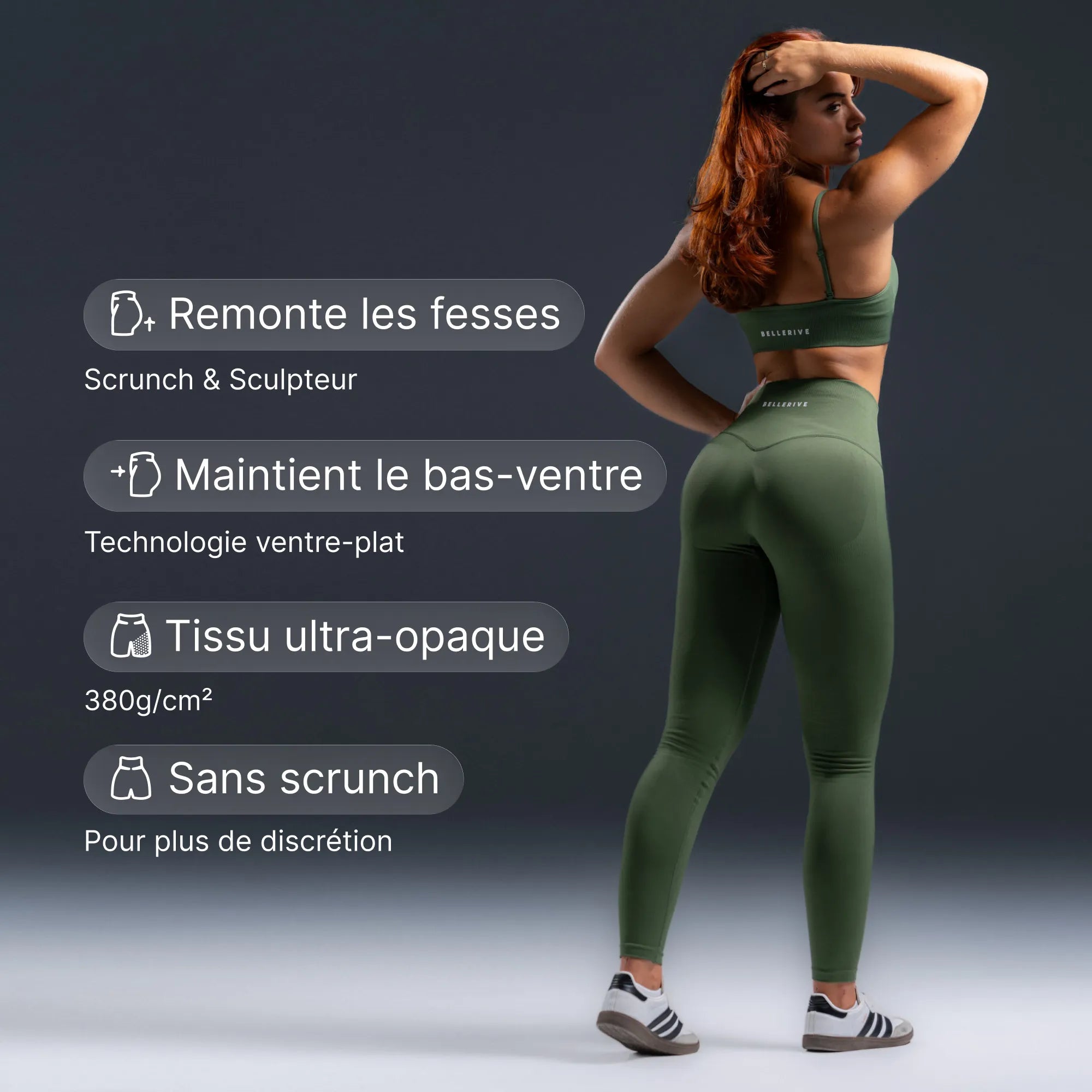 Legging Scrunchless - Matcha