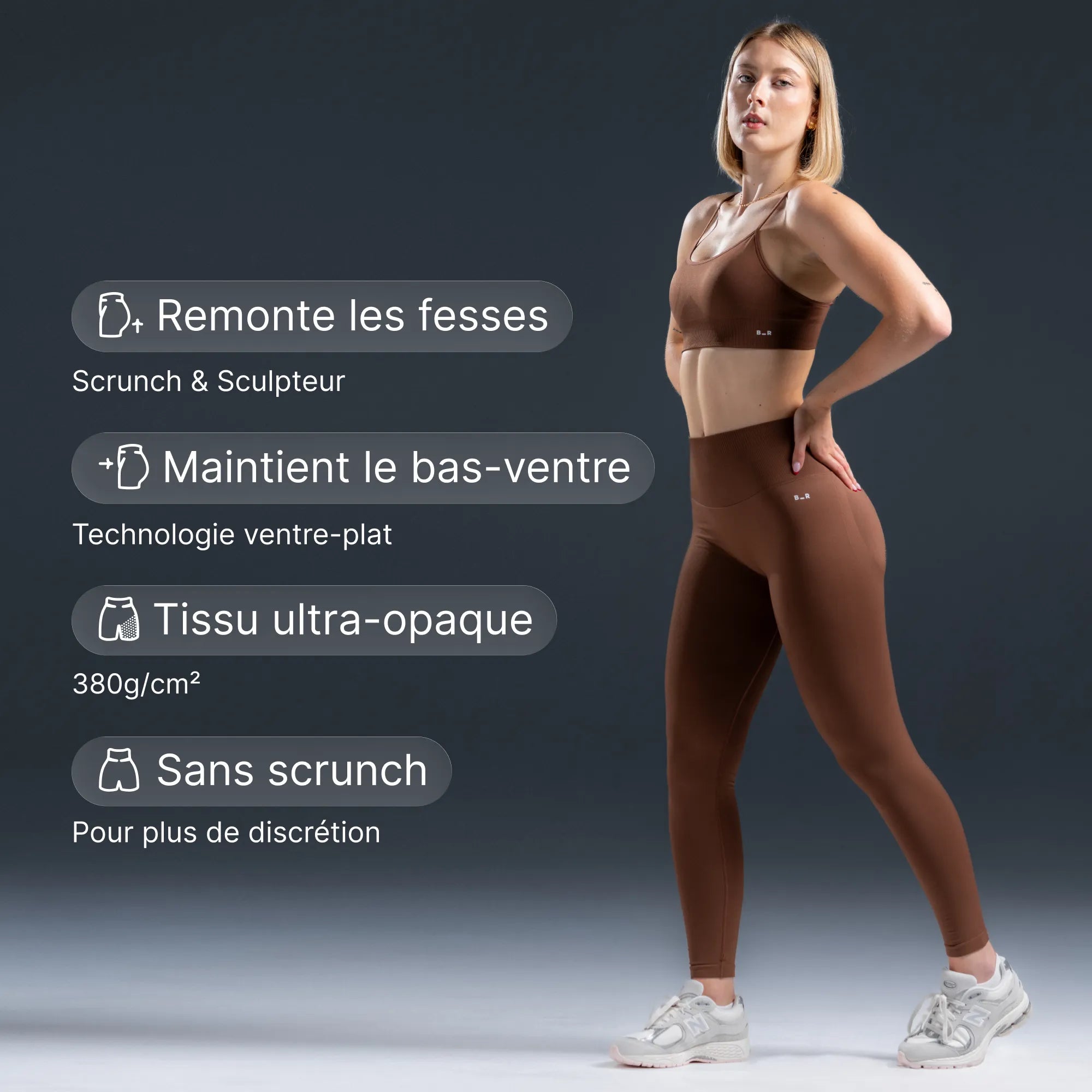 Legging Scrunchless - Cacao