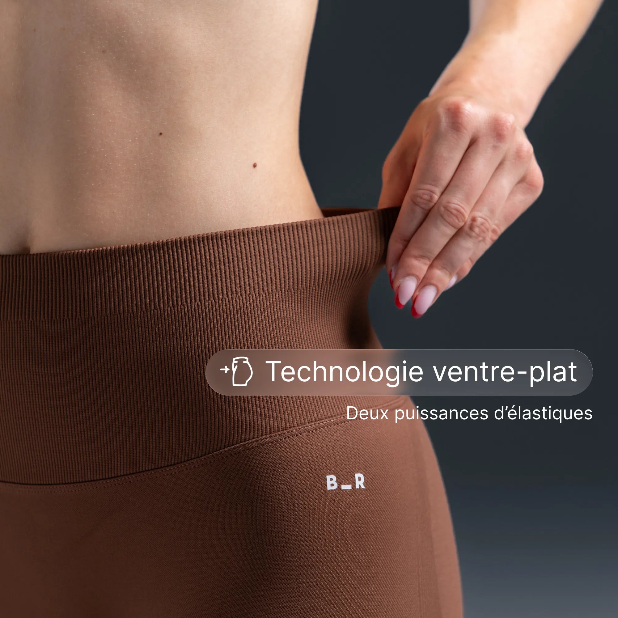 Legging Haut Scrunchless - Cacao