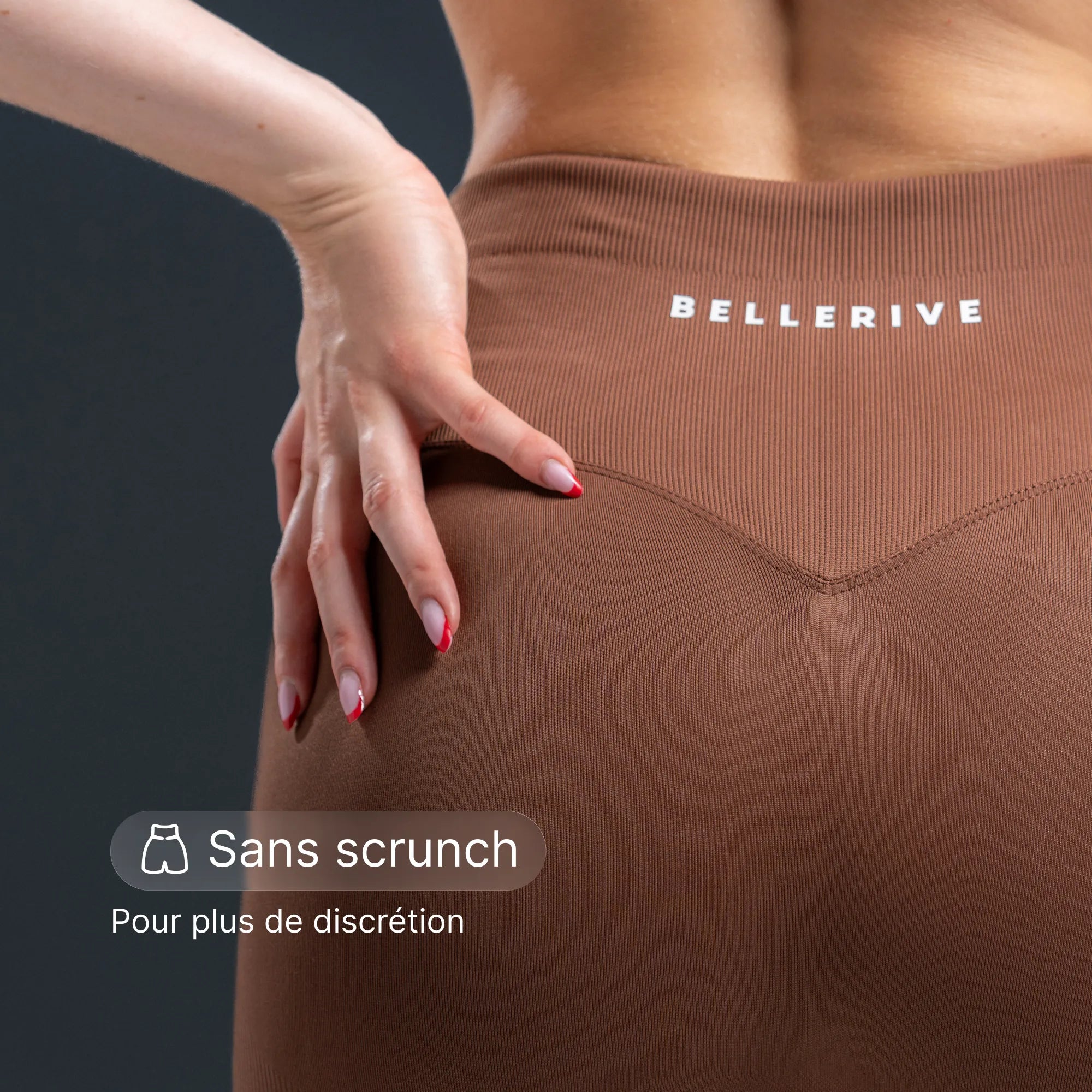 Legging Haut Scrunchless - Cacao